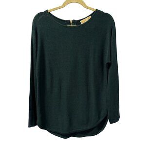 Michael Kors Dark Green Long Sleeve Knit Sweater Sz Small pullover sweater